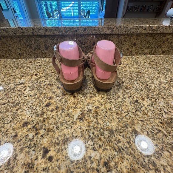 Birkenstock Papillio Sand Tan Leather Lola Sandals Wedge Heels 41 US 10-10.5 N - Picture 7 of 12
